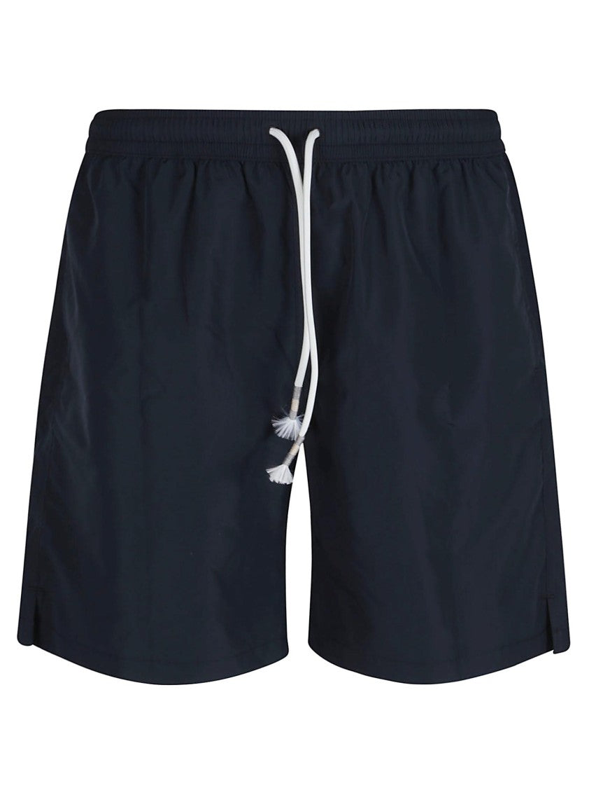 Eleventy Black Swim Shorts With Elastic Waistband
