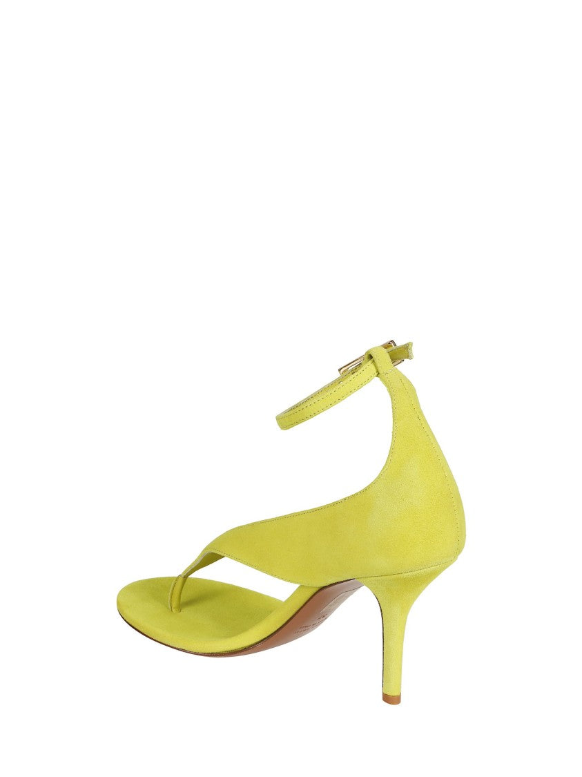 Gia Borghini Green Adjustable Strap Suede Pumps
