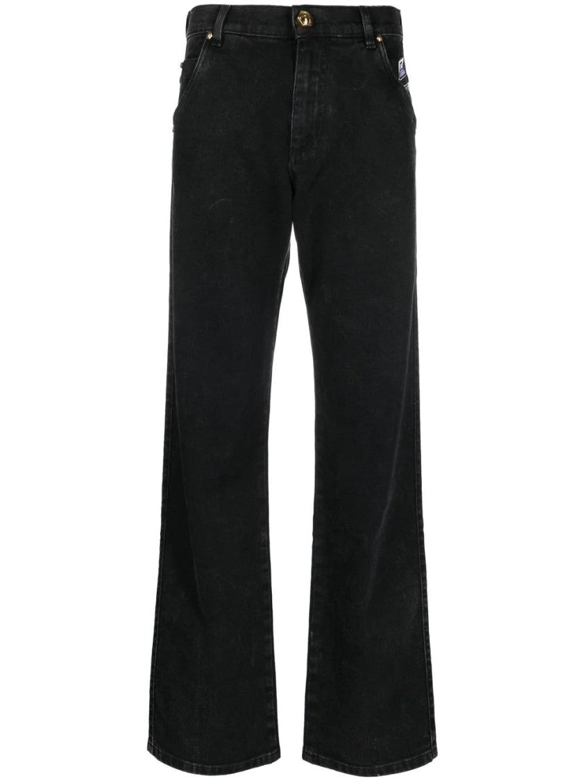 Balmain Acid Wash Wide Leg Jeans