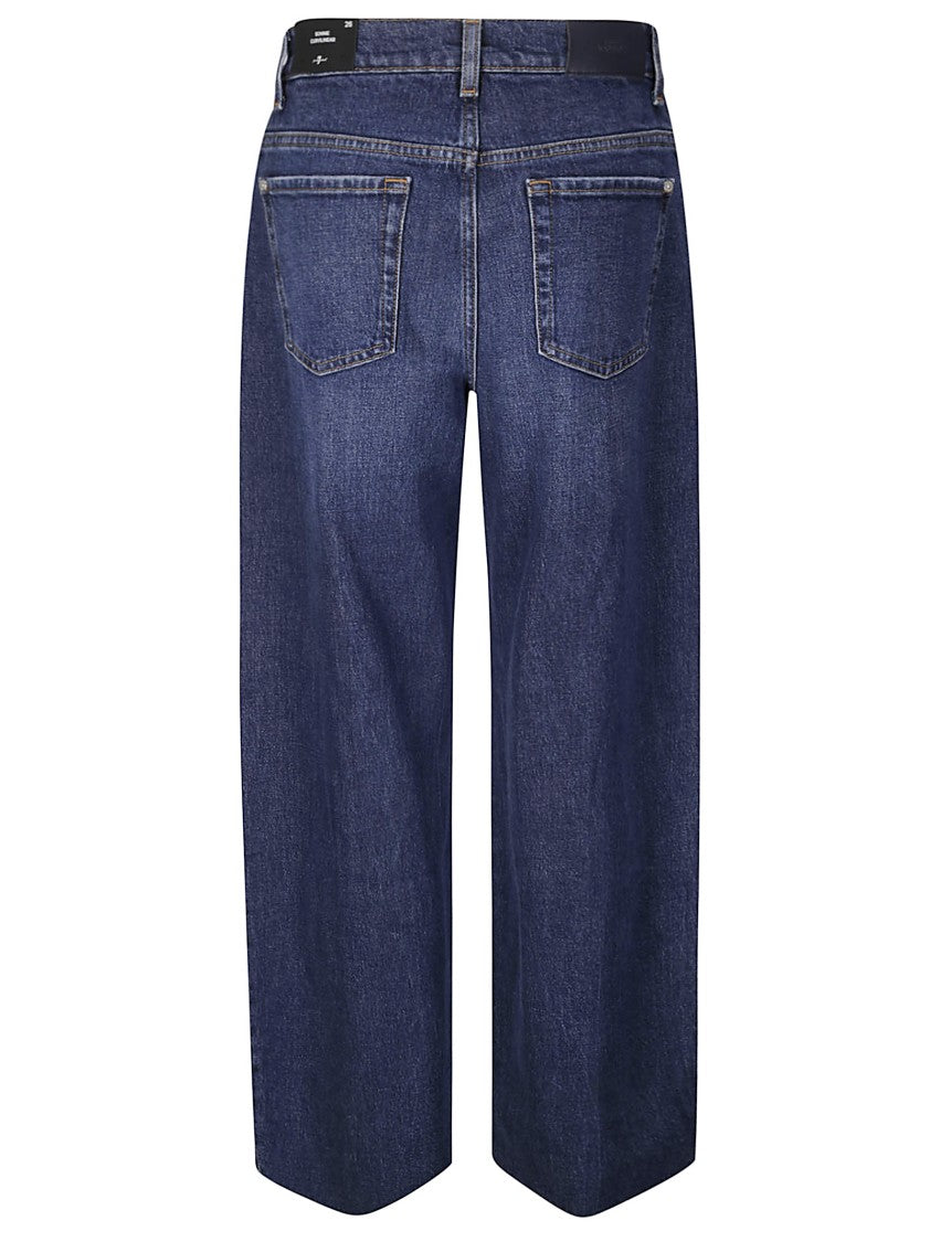 7 For All Mankind Bonnie Curvilinear Radar Jeans With Raw Cut