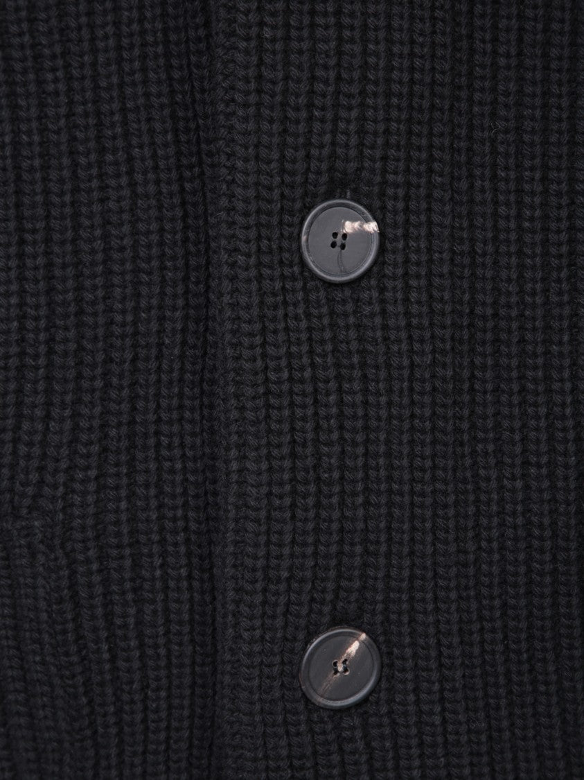 Tagliatore Textured Knit Cardigan With Shawl Collar And Button Closure