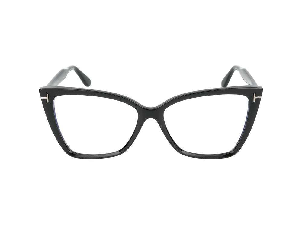 Tom Ford Black Ft5844-B Oversized Square Eyeglasses