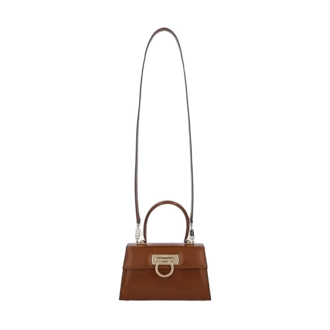 Ferragamo Structured Smooth Calfskin Leather Tote Bag