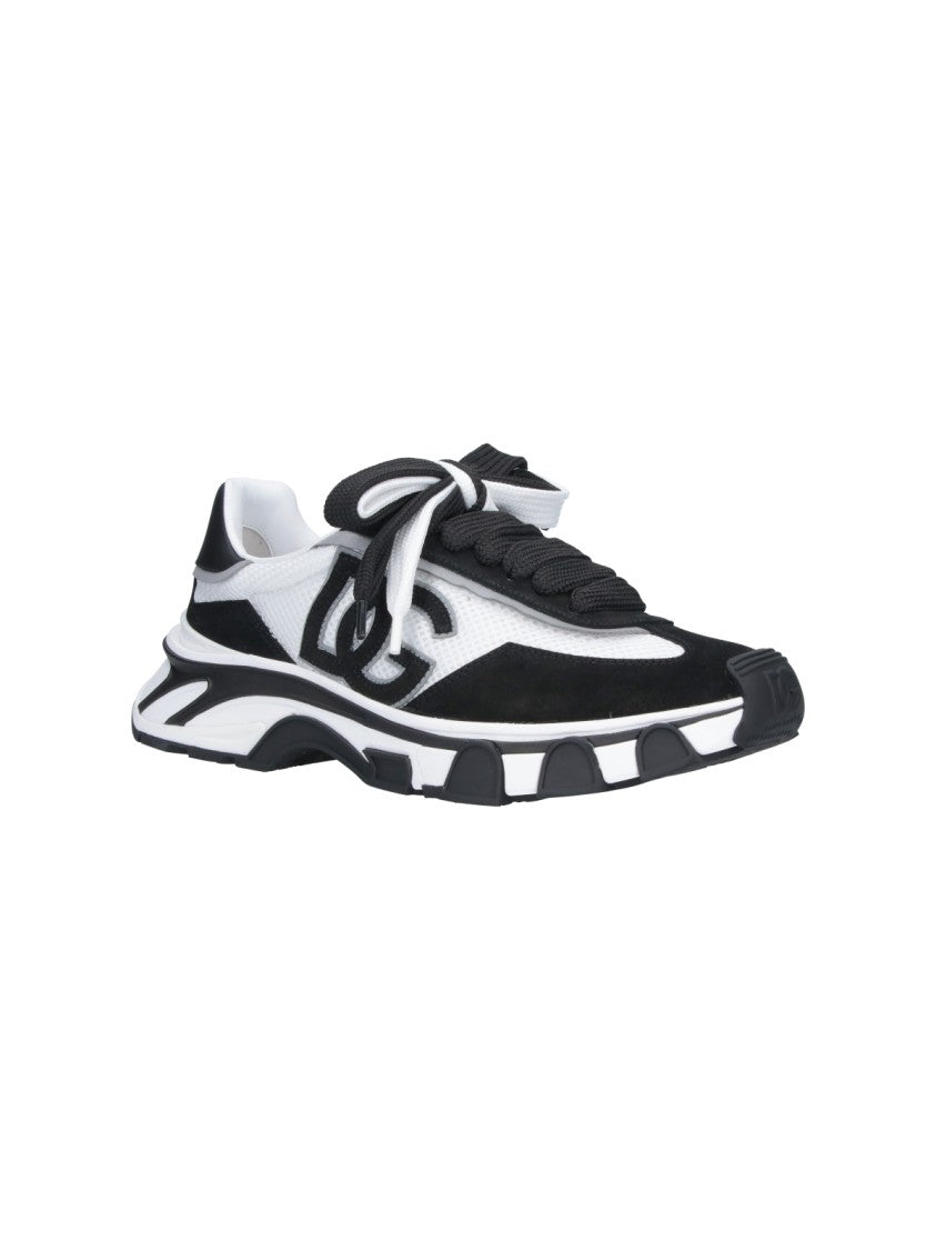 Dolce & Gabbana White Dg Country Road Leather Sneakers