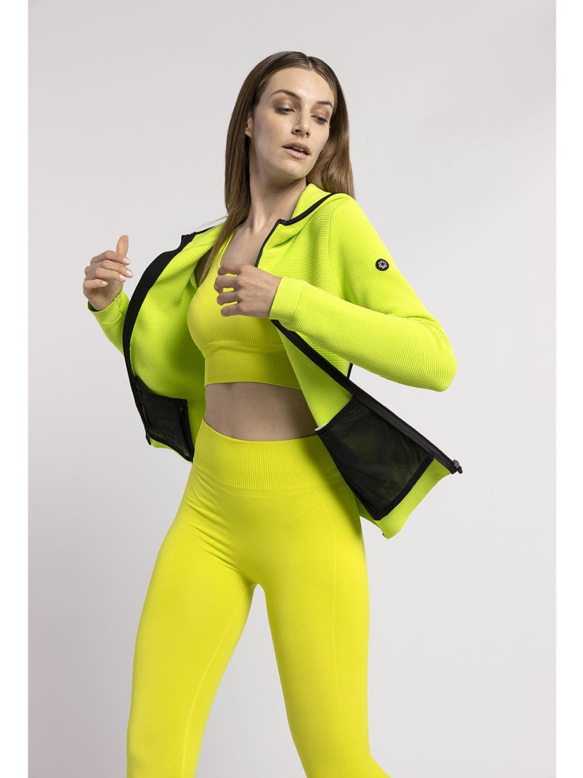 Newland Lime Green Senales Ribbed Technical Ski Jacket