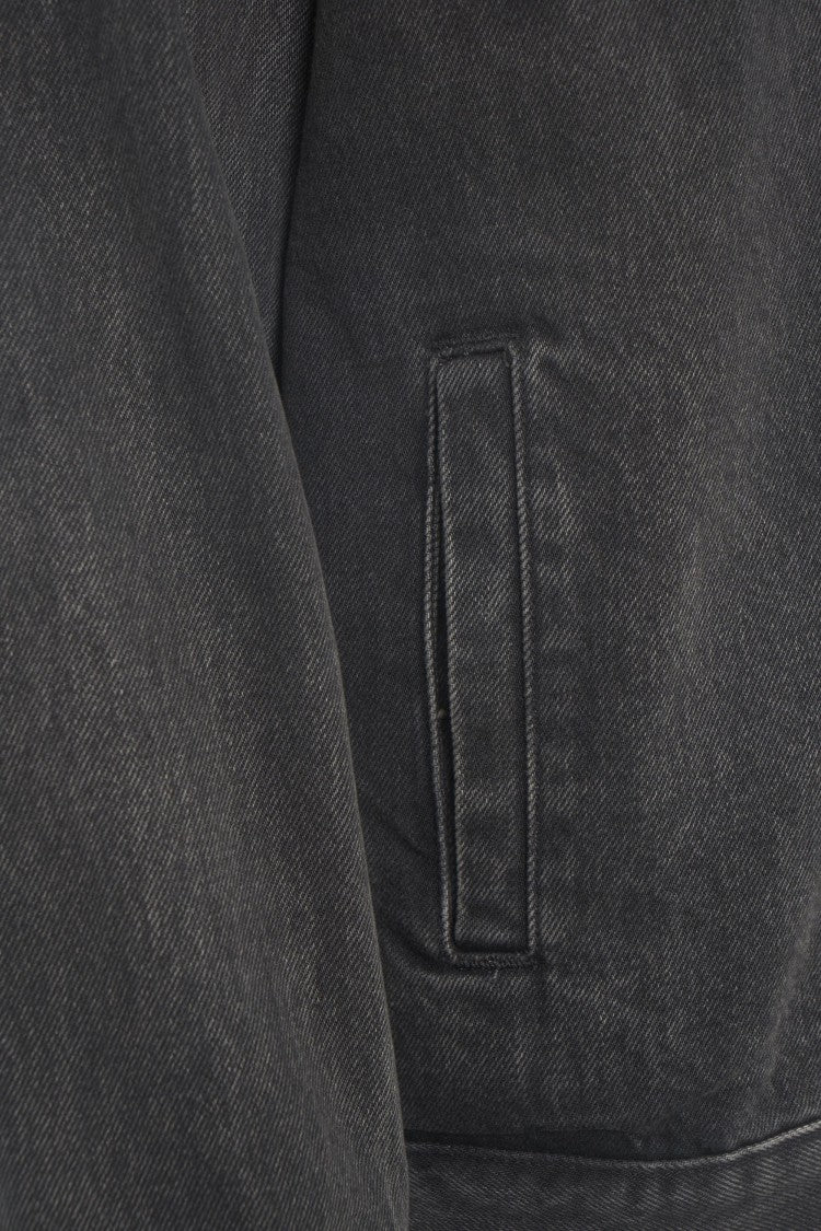 7 For All Mankind Denim Jacket With Full Zip Closure