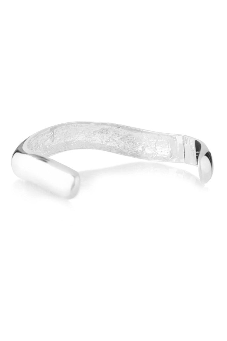 Federica Tosi Silver Choker Wave 925 Silver Plated Brass Metal Necklace