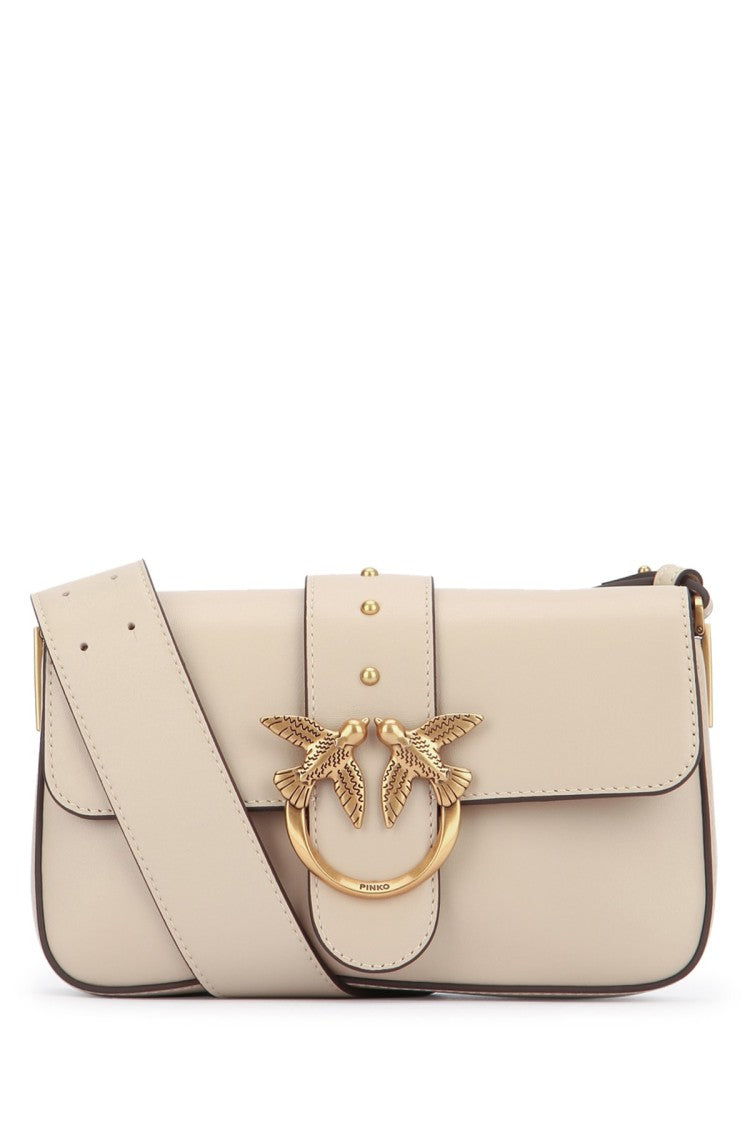Pinko Rectangular Crossbody Bag With Gold-Tone Bird Clasp