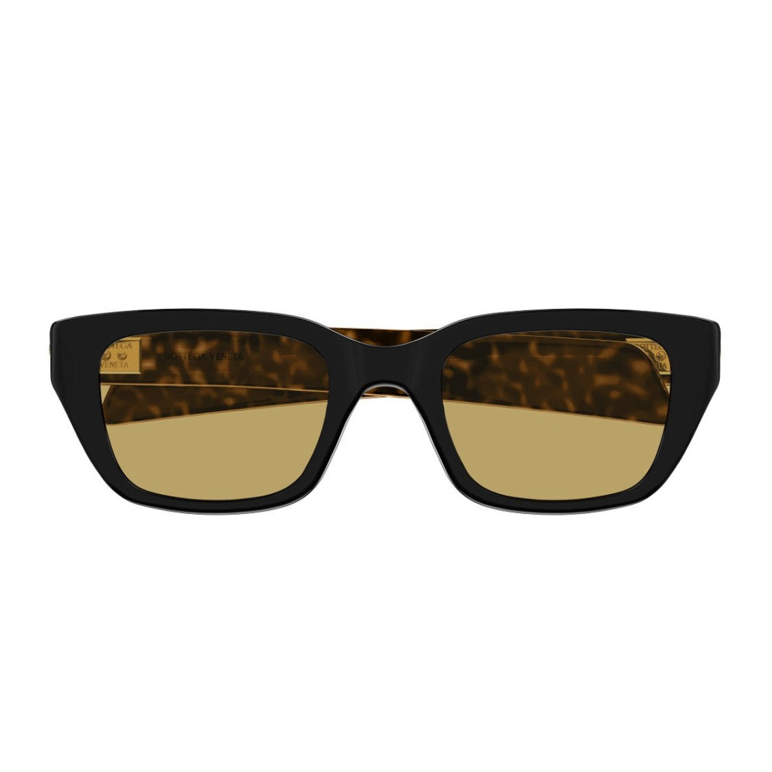 Bottega Veneta Black Bv1393s Ribbon Recycled Acetate Rectangular Sunglasses