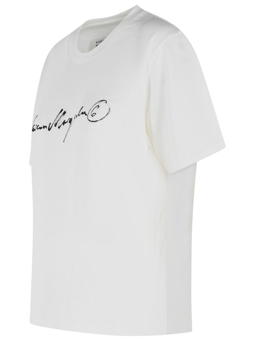 Mm6 By Maison Margiela White Cotton T-Shirt