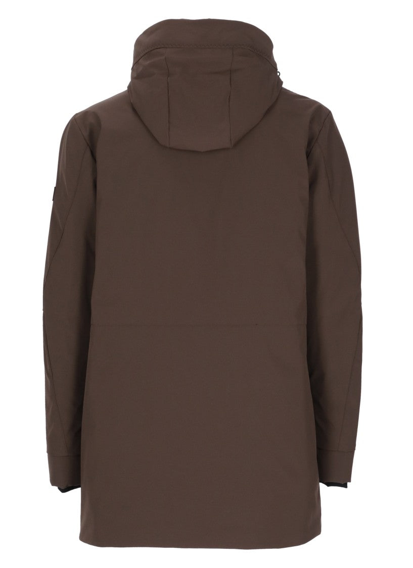 Peuterey Brown Metide Hooded Padded Long Coat