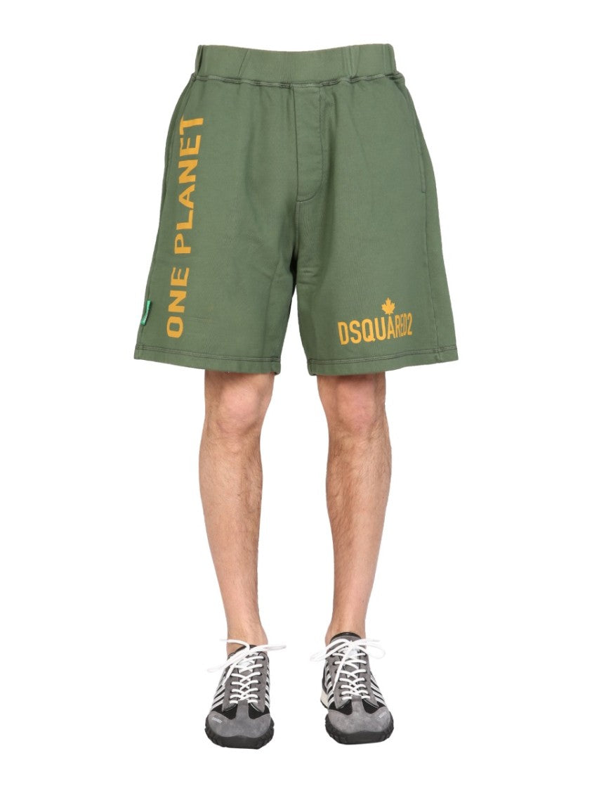 Dsquared2 "One Life One Planet" Bermuda Shorts