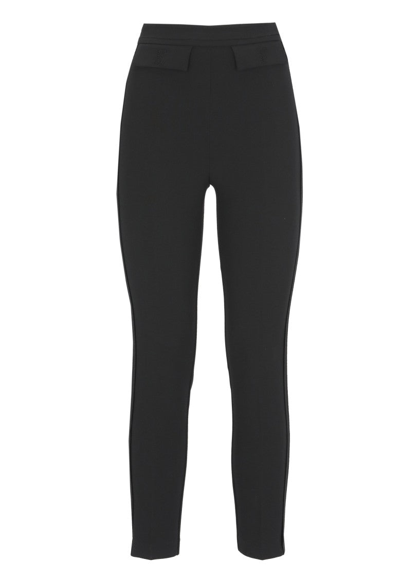 Elisabetta Franchi Black Pants With Logoed Pants