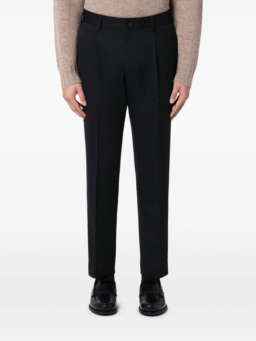 Santaniello Cropped Tailored Pants With Single Pleat