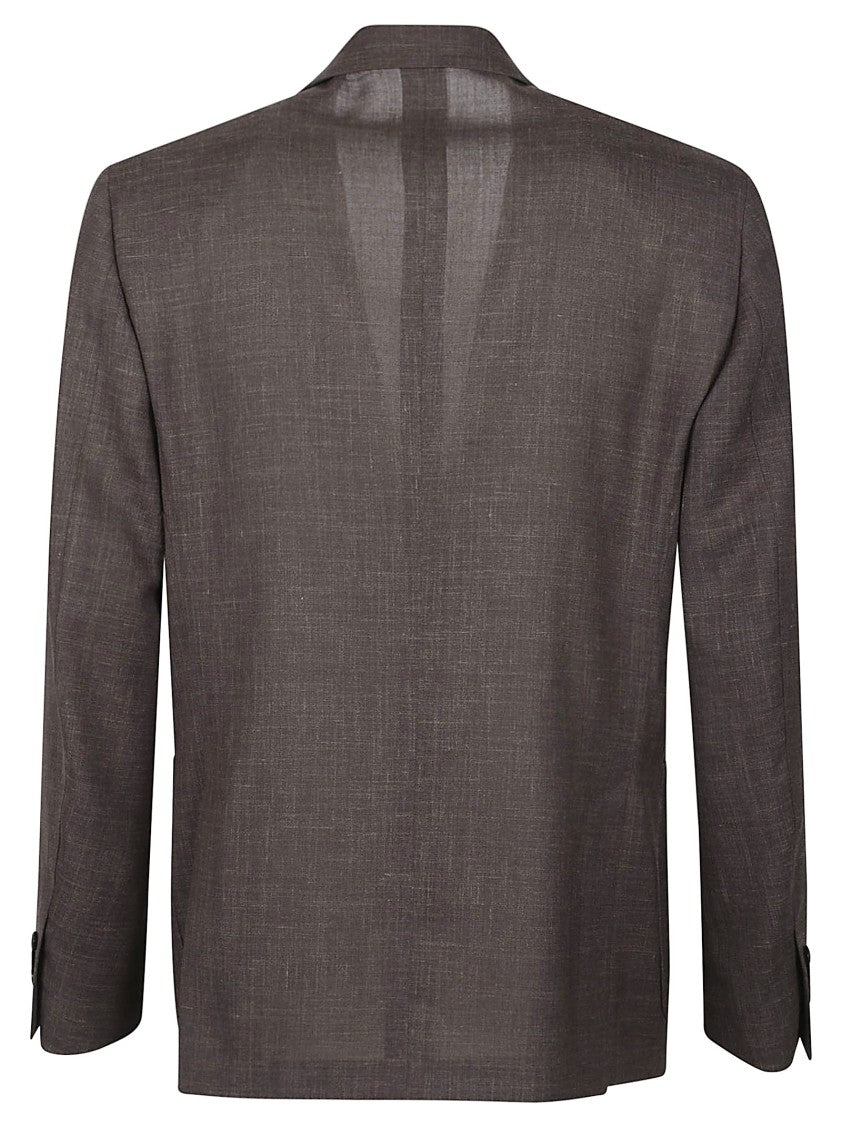 Lardini Brown Roma Wool-Blend Blazer