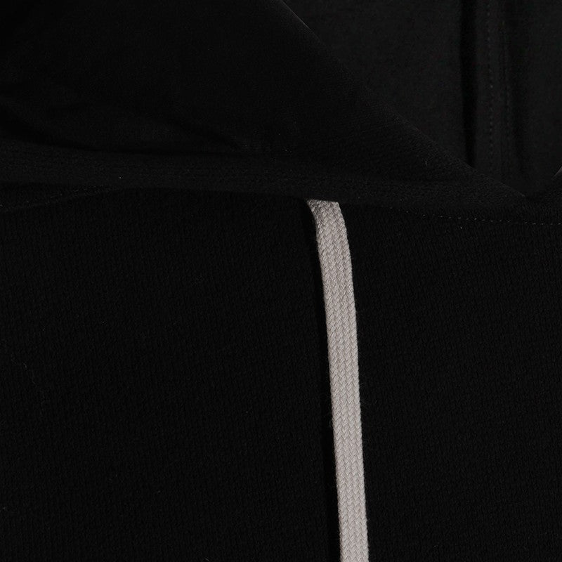 Rick Owens Black Sleeveless Hoodie With Classic Crew Neckline