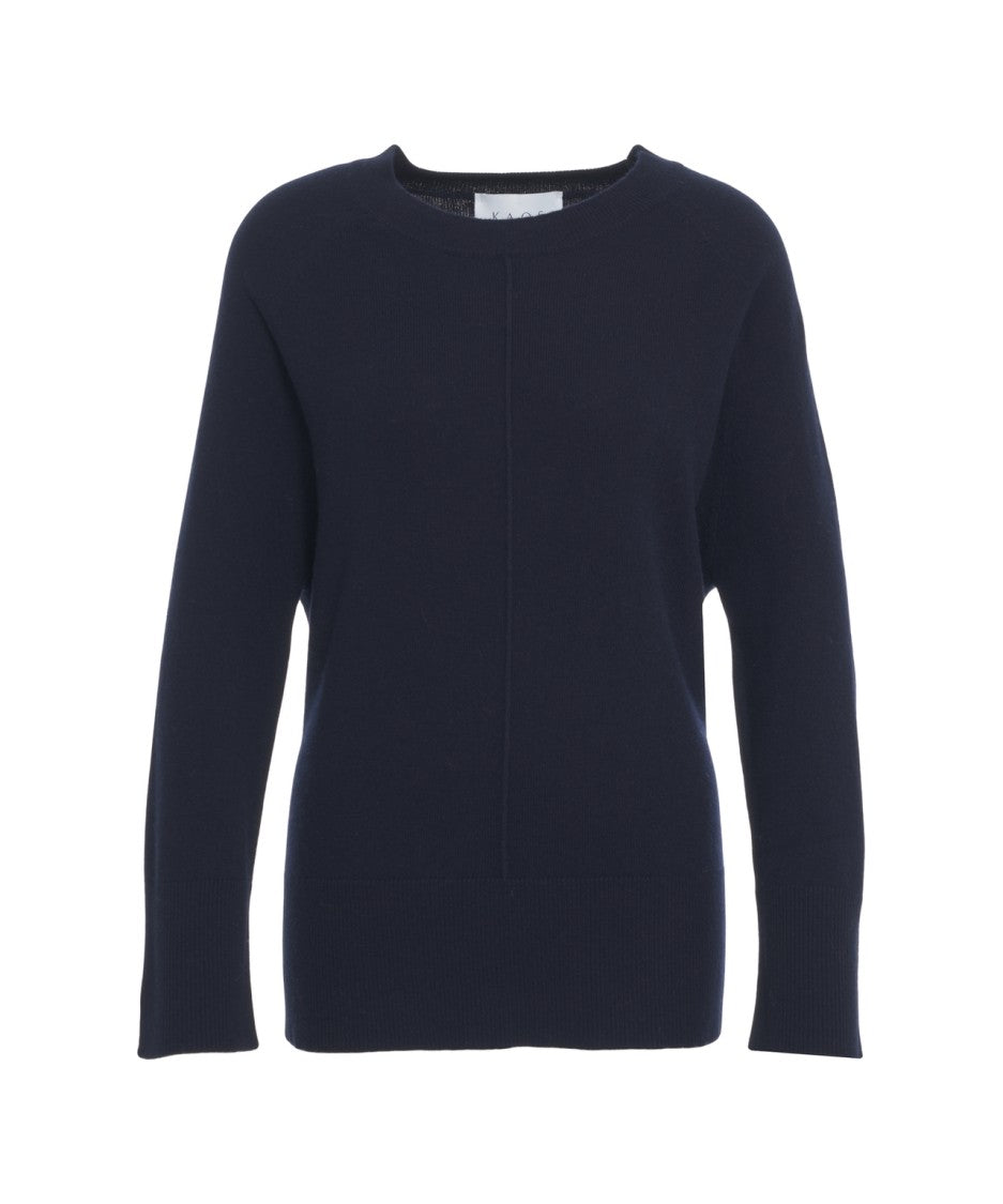 Kaos Knit Wool Sweater With Vertical Seam Detail