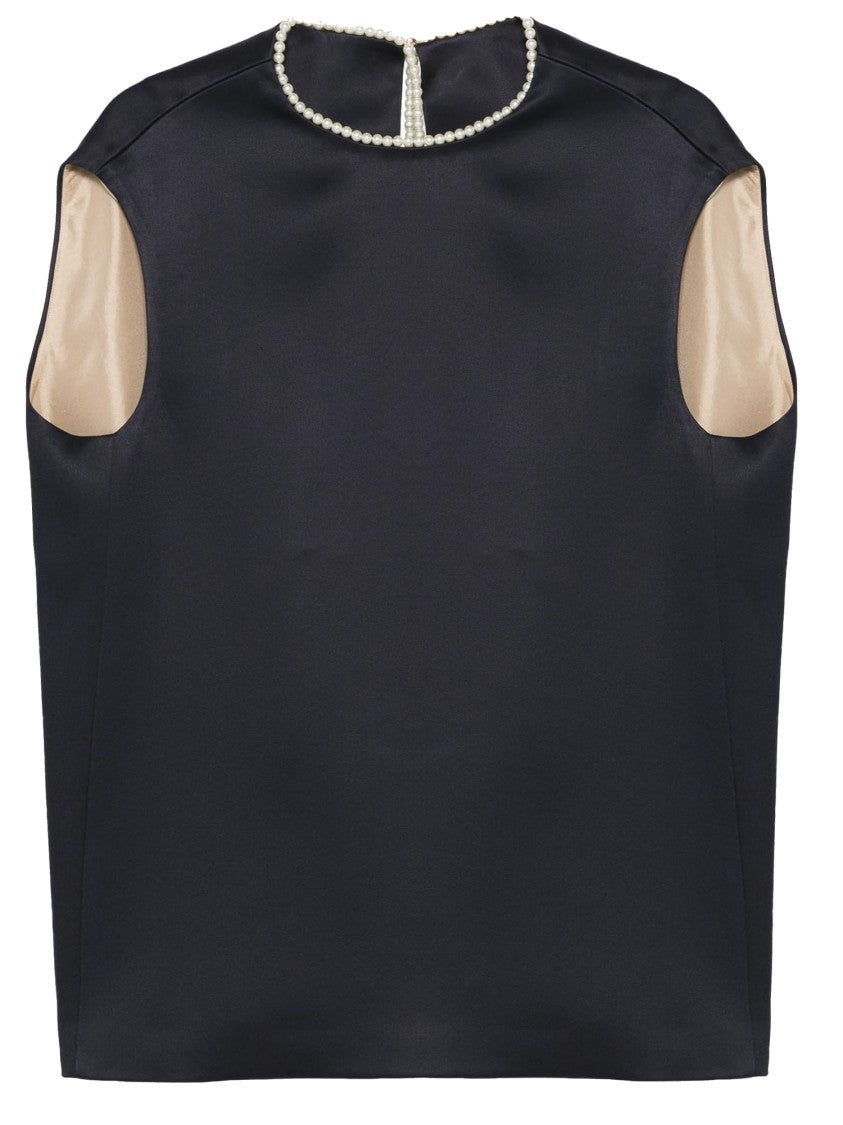 Carven Cocoon Top In Double Satin