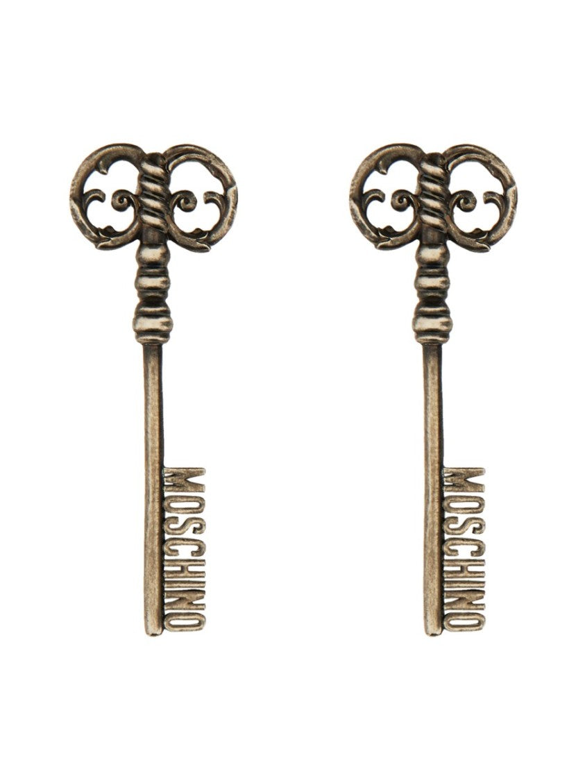 Moschino Vintage Key-Shaped Logo Earrings