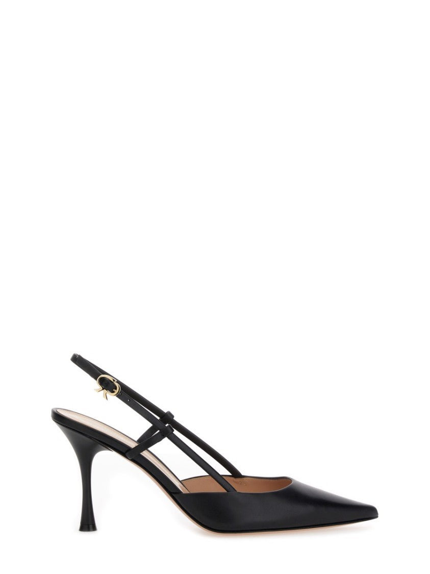 Gianvito Rossi Ascent Pointed Curved Heel Pumps