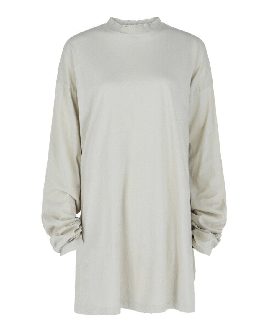 Balenciaga Long Sleeve Oversized Distressed T-Shirt