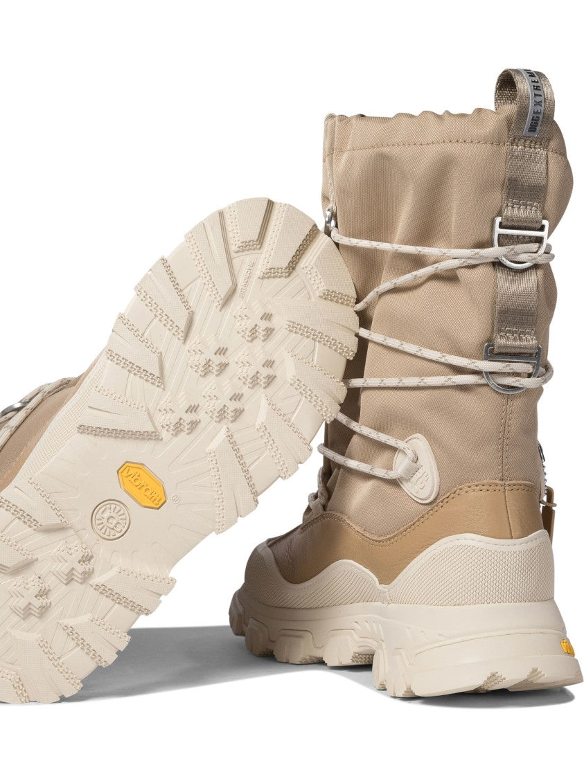 Ugg Sole Ankle Boots With Lace-Up Detail