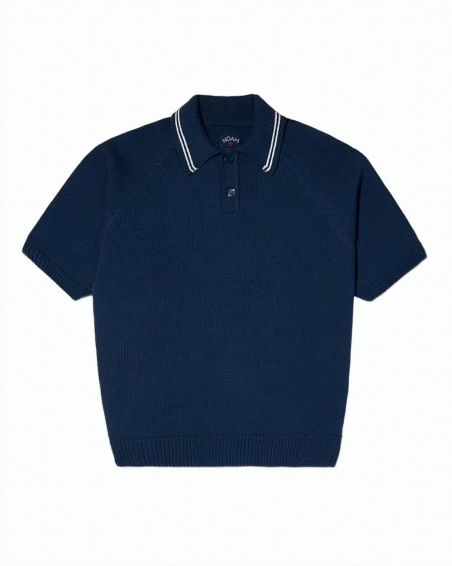 Noah Short-Sleeve Knitted Sweater With Classic Polo Collar