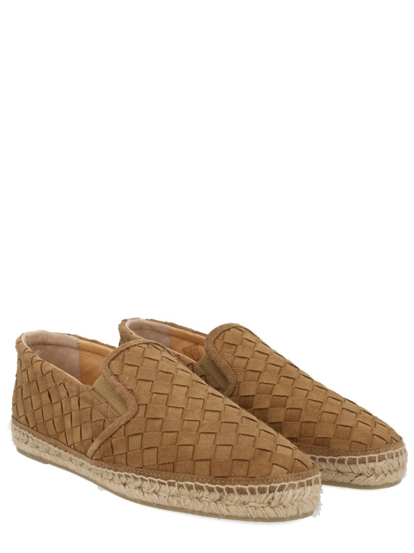 Castaner Brown Java Woven Leather Espadrilles