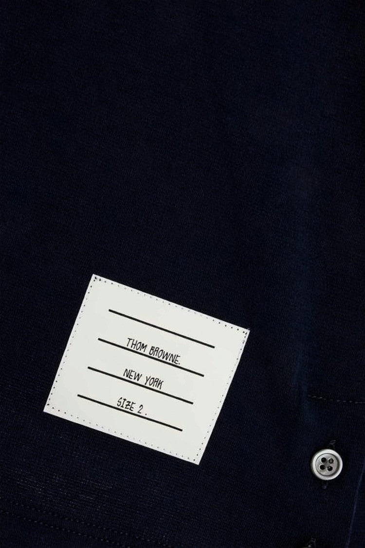 Thom Browne Boxy-Fit Cotton T-Shirt With Contrasting Trim And Button Details