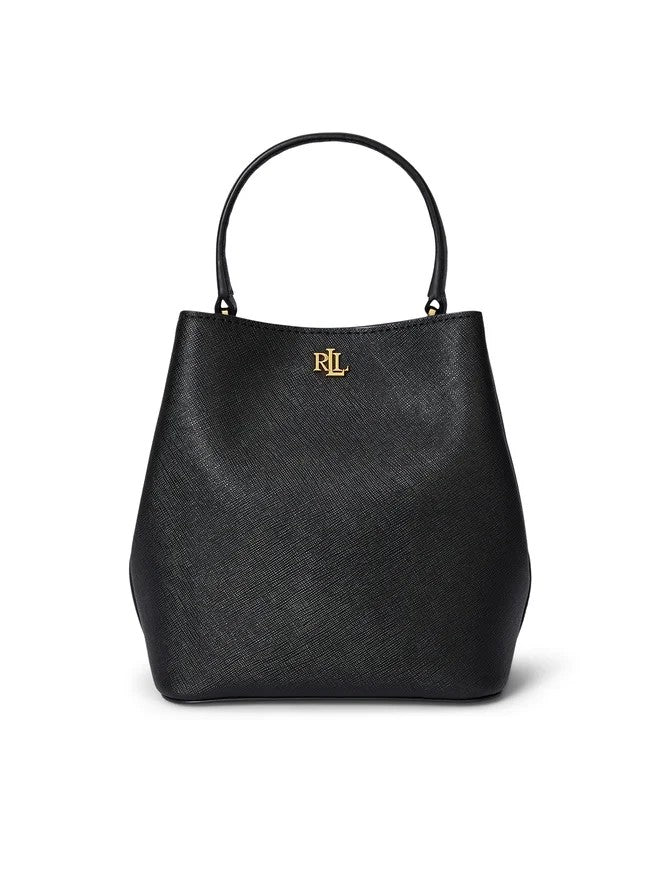 Lauren Ralph Lauren Compact Textured Leather Bucket Bag