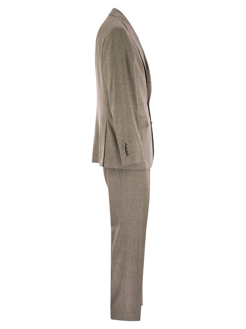 Brunello Cucinelli Prince Of Wales Flannel Suit
