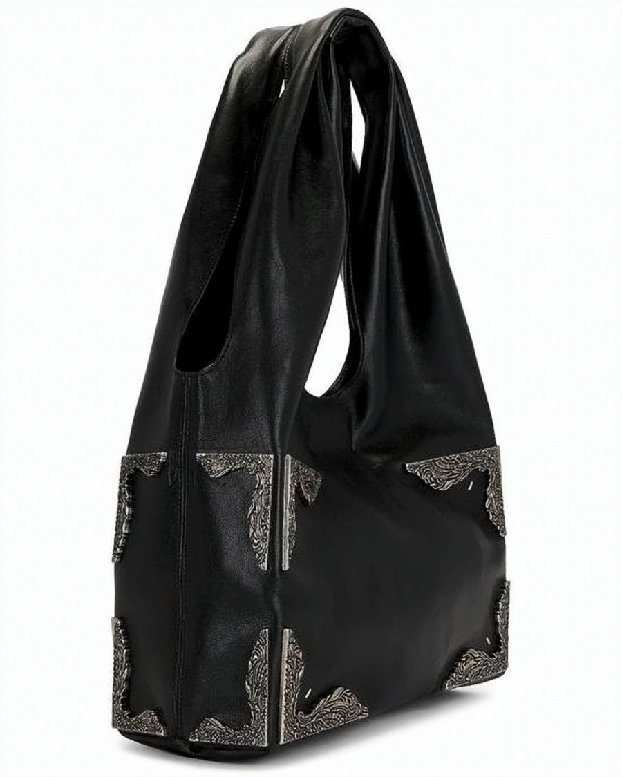 Maison Margiela Lambskin Leather Shoulder Bag With Vintage-Inspired Embellishments