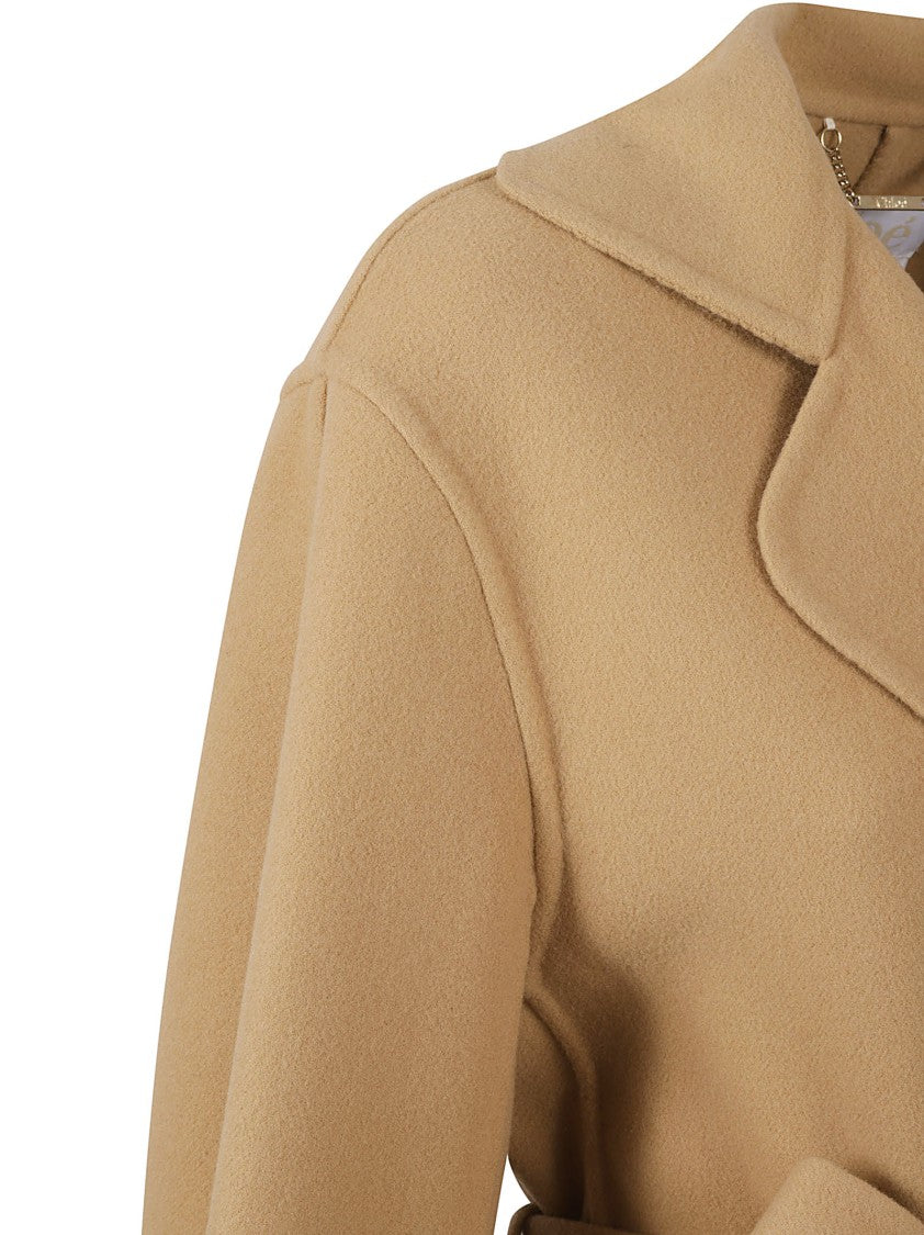 Chloé Classic Wrap Coat With Belted Waist