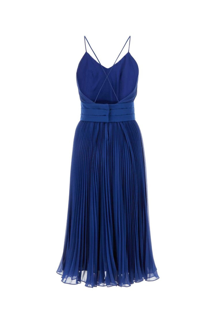 Max Mara Blue Crepe Clarino Dress