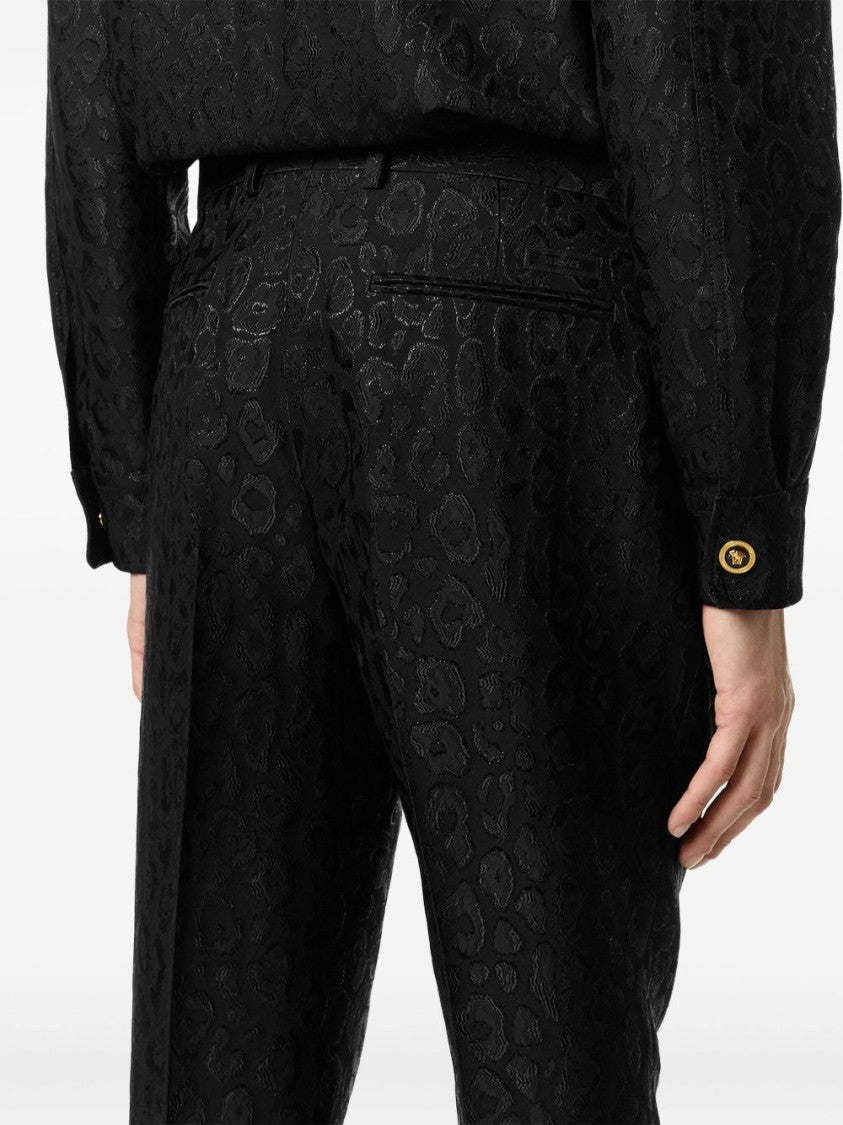 Versace Slim Fit Black Trousers