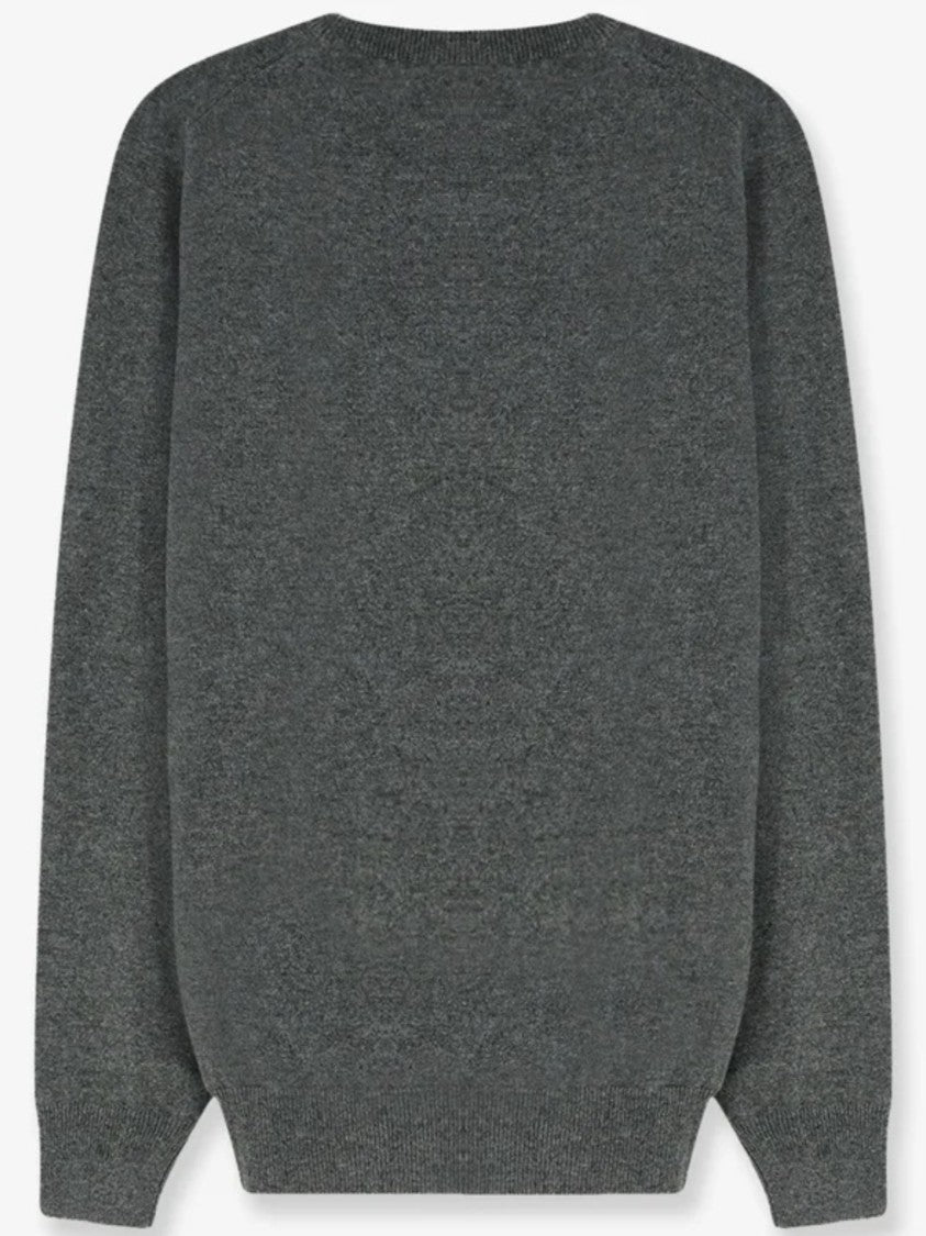 Brunello Cucinelli Dark Grey Girocollo Cashmere Sweater