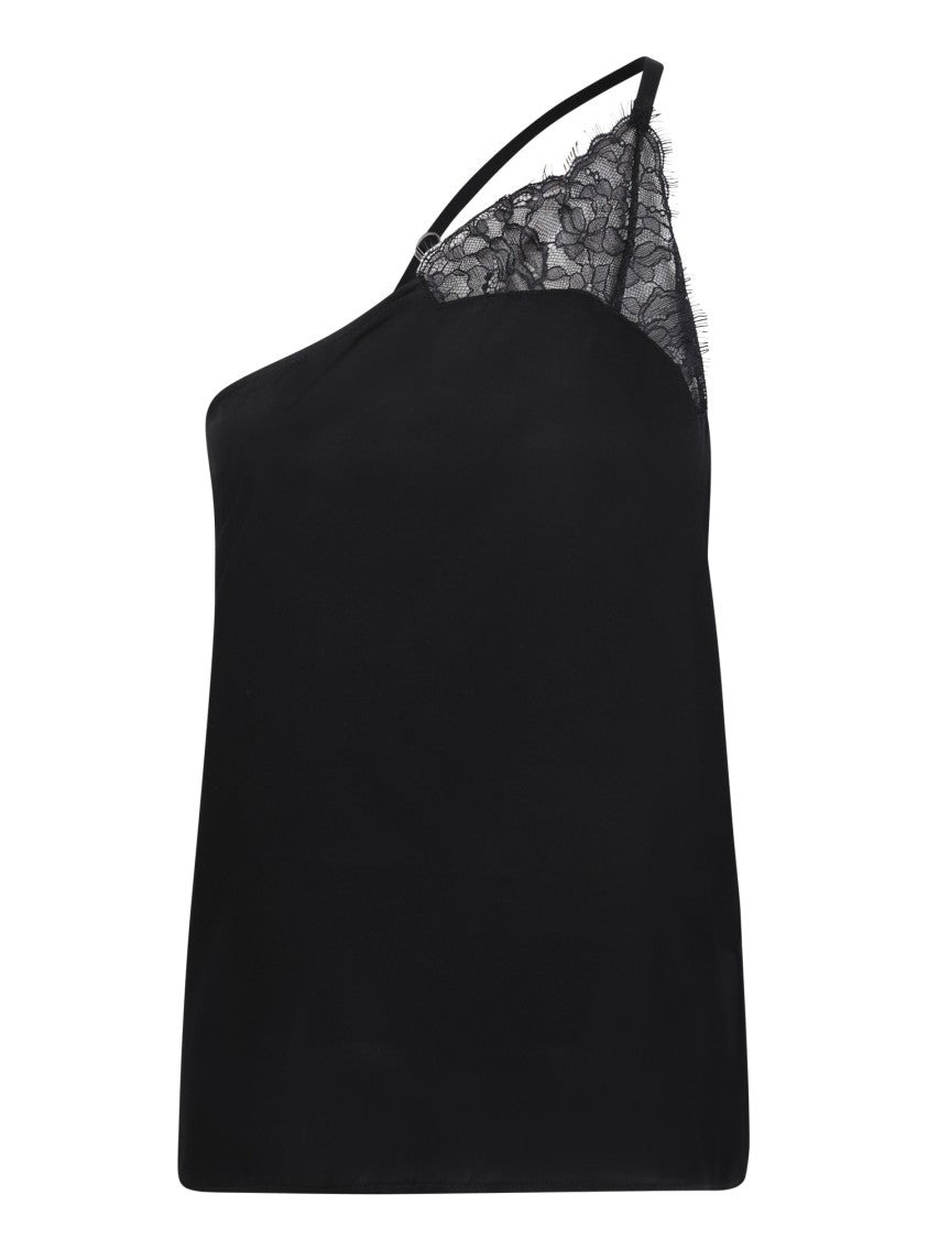 J. W. Anderson Black One-Shoulder Lace Blouse