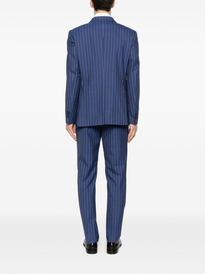 Tagliatore Naples Blue Pinstripe Double Breasted Suit