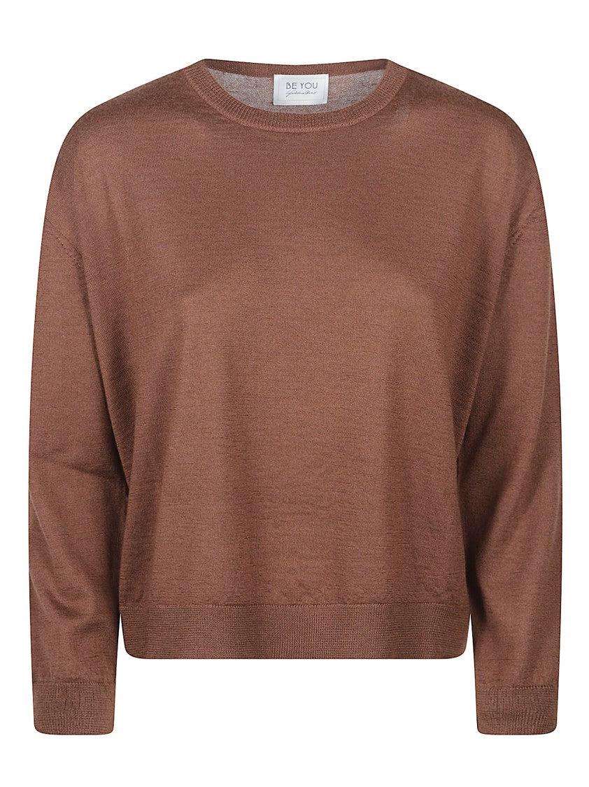 Be You Cropped Knit Top With Round Neckline