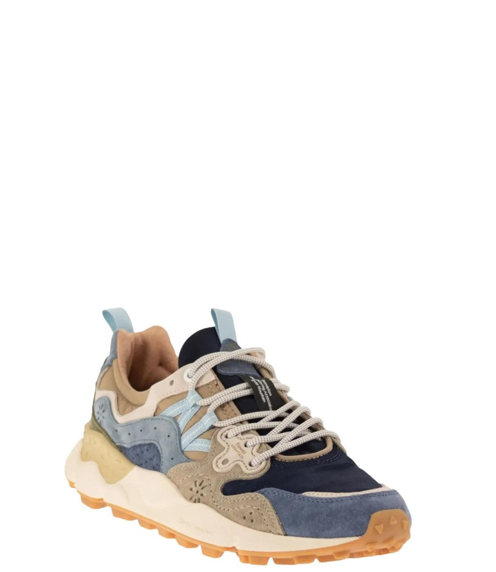 Flower Mountain Multi-Layered Sneakers With Rugged Sole And Intricate Perforations