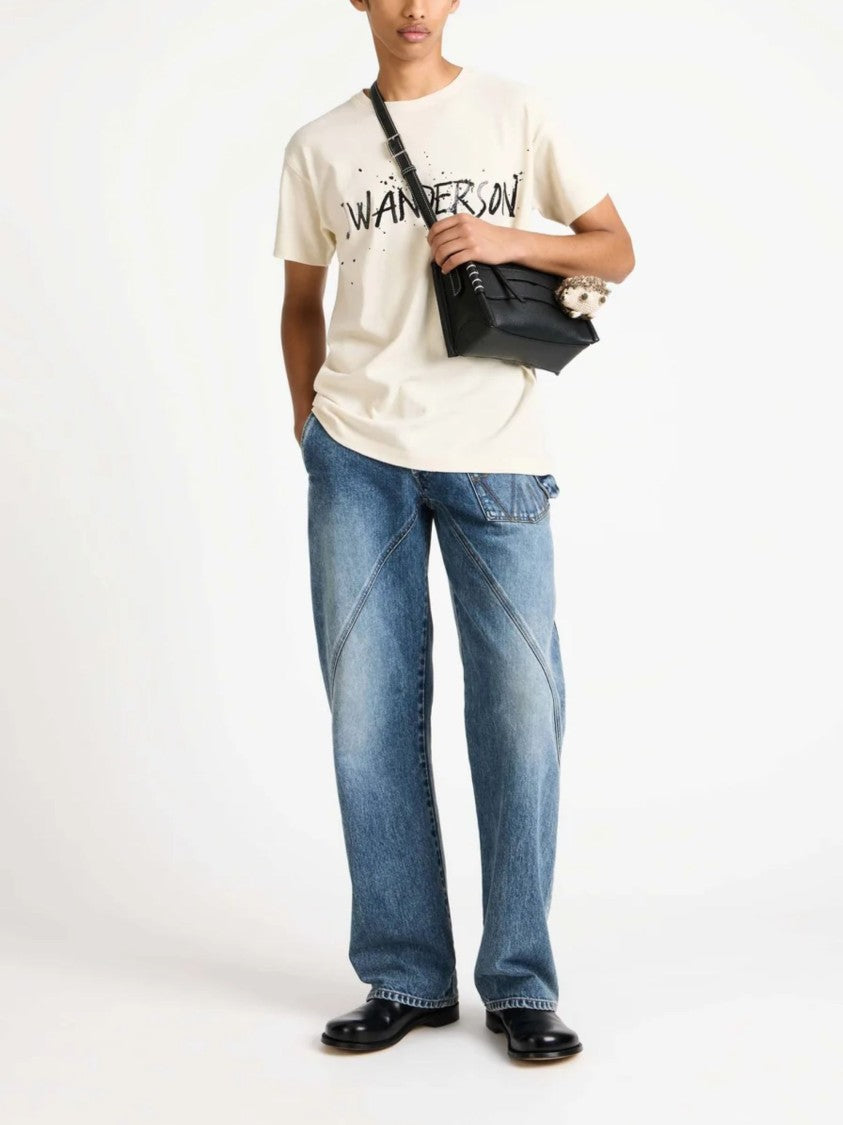 J. W. Anderson White Cotton Logo Print T-Shirt