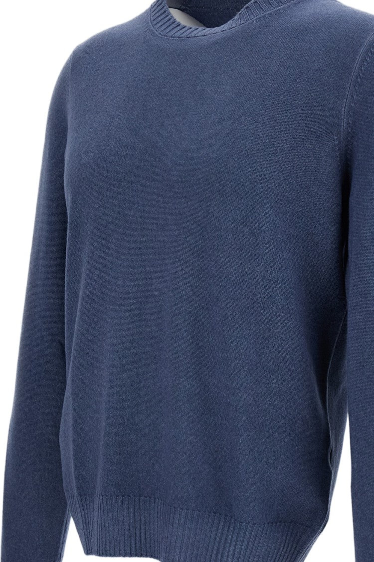 Gran Sasso Light Blue Wool-Blend Crewneck Sweater