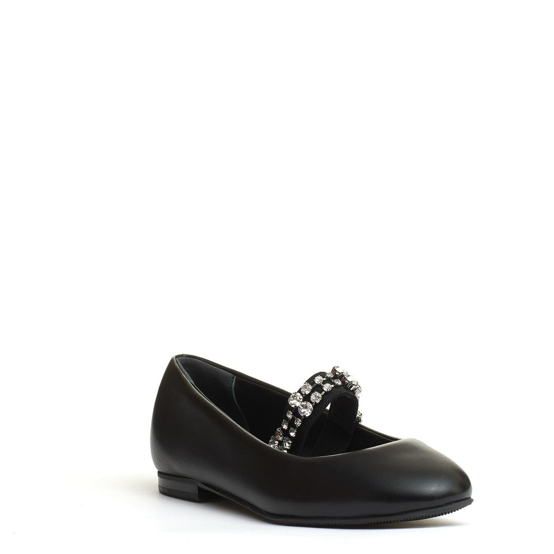 Casadei Black Ballerina Strass Strap