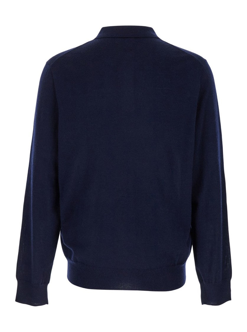 Polo Ralph Lauren Logo Wool Shirt – Navy