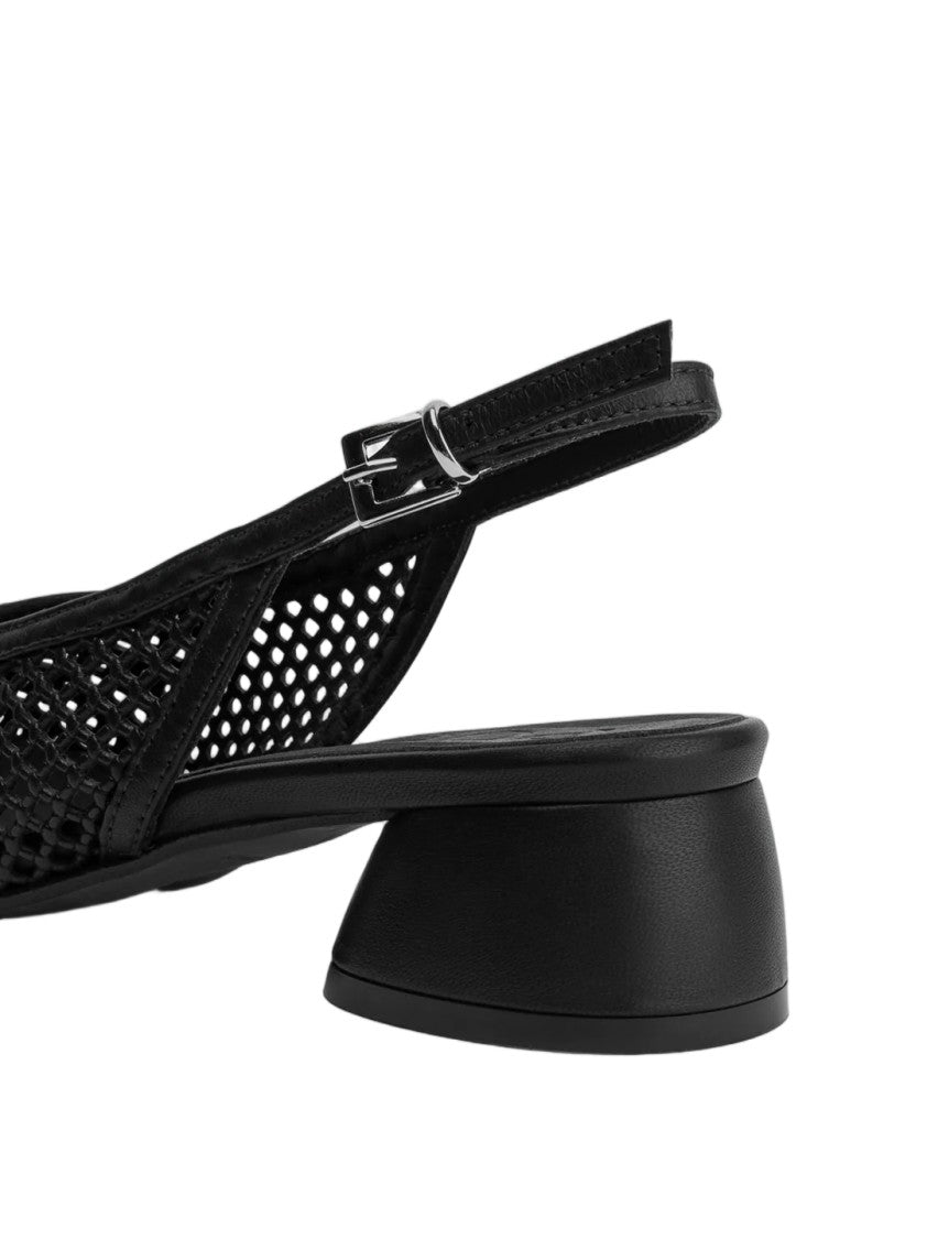 Poeve Perforated Nappa Leather Slingback Shoes