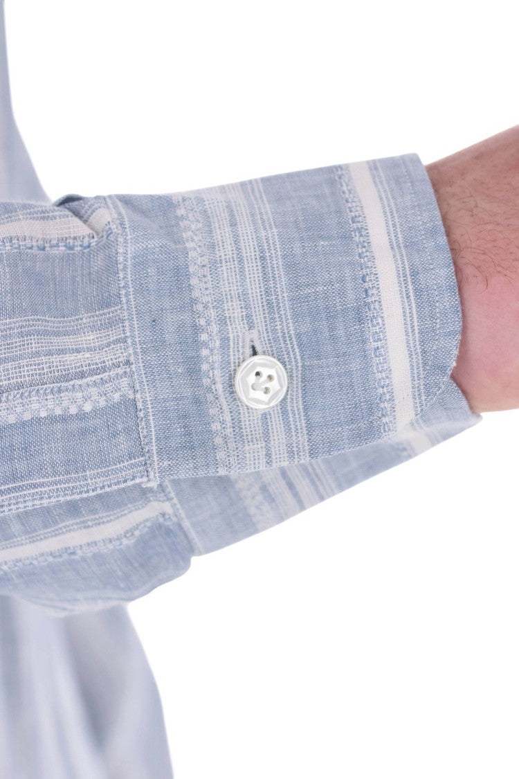 Barba Dandylife Textured Linen Casual Shirt