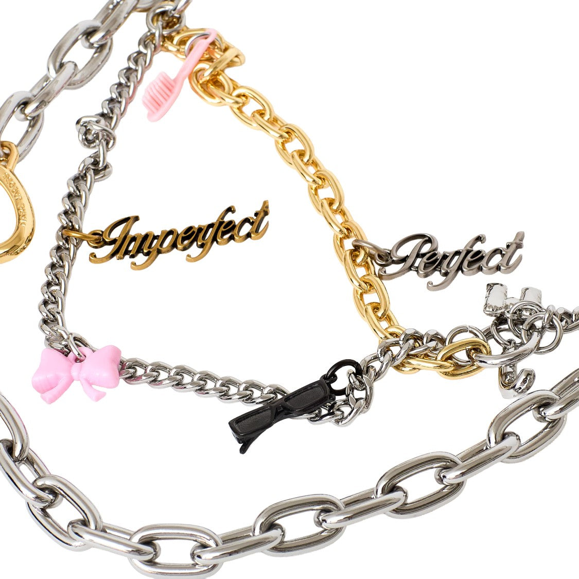 Marc Jacobs Dangled Charm Metallic Shoulder Strap
