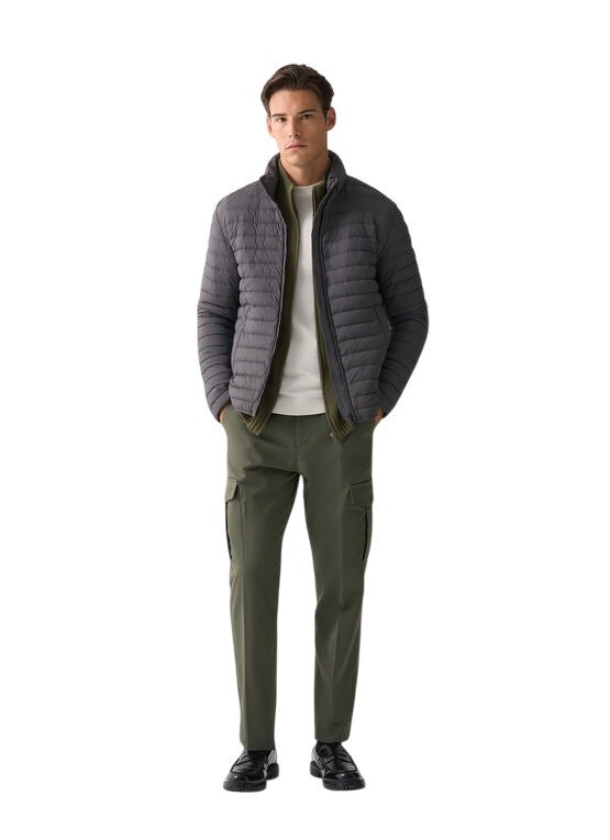 Colmar Originals Quilted Grey Down Jacket With Adjustable Hem