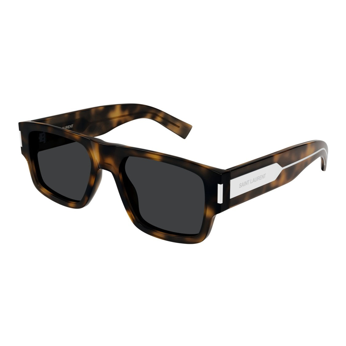 Saint Laurent Sl 659 Bold Rectangular Tortoiseshell Sunglasses