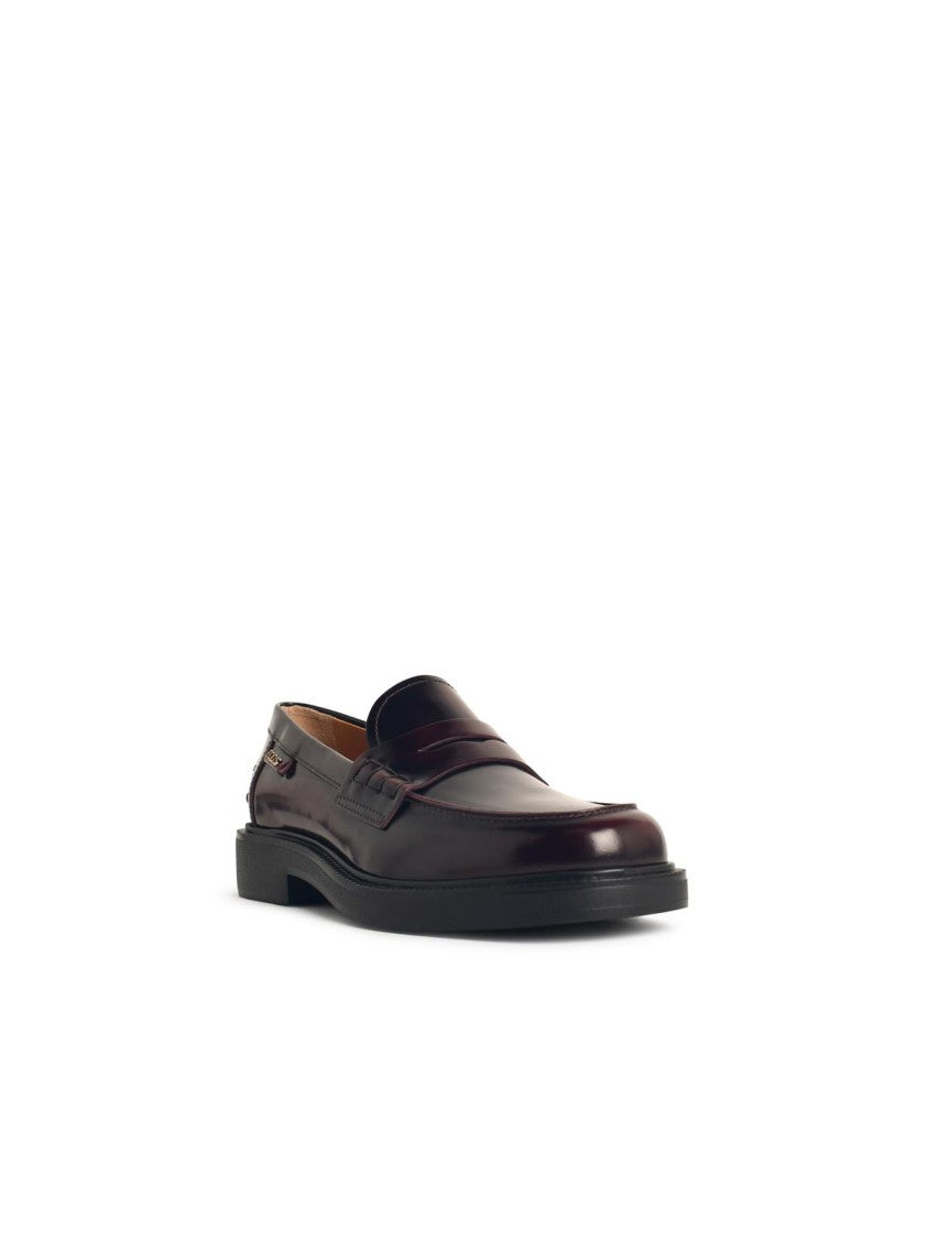 Tod's Burgundy Leather Loafers
